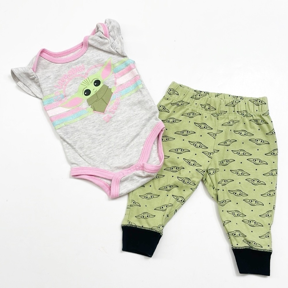 Star Wars Baby Yoda baby girls matching set